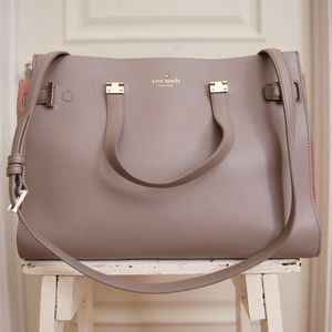 Taupe & Pink leather and suede Kate Spade Handbag